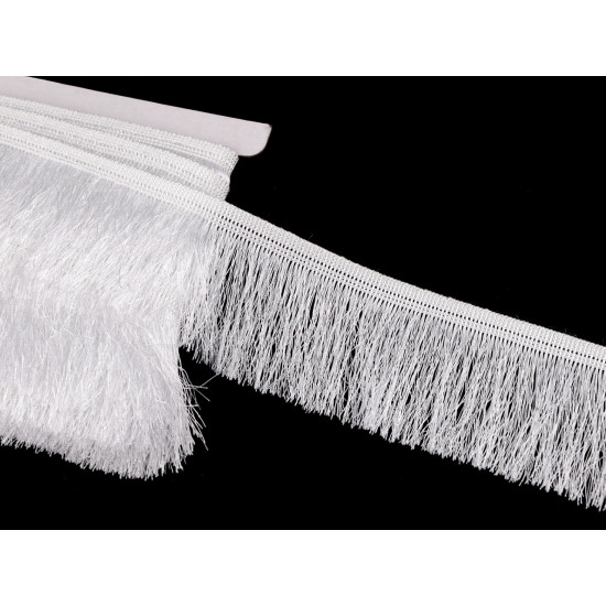 Fringe - shiny, width 60 mm - Lightbeige (1 Meter)