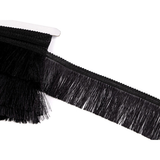Fringe - shiny, width 60 mm - Lightbeige (1 Meter)