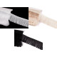 Fringe - shiny, width 60 mm - Lightbeige (1 Meter)