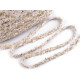 Braided trimming with small sequins, width 10 mm - Lightgrey (1 Meter) Braided trimming with small sequins, width 10 mm - Lightgrey (1 Meter)