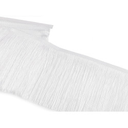 Frange - brillante, largeur 18 mm - Blanc (27 Mètres)