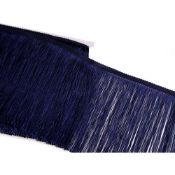 Frange - brillante, largeur 18 mm - Bleu fonçé (27 Mètres)