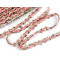 Galon brodé avec fleurs 3d, largeur 20 mm - Poudre (1 Mètre)