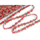Embroidered trimming braid with 3d flowers, width 20 mm - Light red (1 Meter) Embroidered trimming braid with 3d flowers, width 20 mm - Light red (1 Meter)