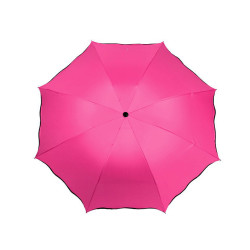 Ladies folding magic umbrella - Raspberry (1 Piece)