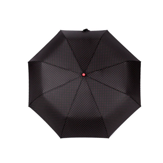 Parasol damski składany automatyczny w kropeczki - Czarny (1 Sztuka) Parasol damski składany automatyczny w kropeczki - Czarny (1 Sztuka)