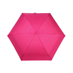 Ladies folding mini umbrella polka dots - Raspberry (1 Piece)