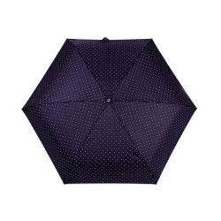 Ladies folding mini umbrella polka dots - Blue dark (1 Piece)