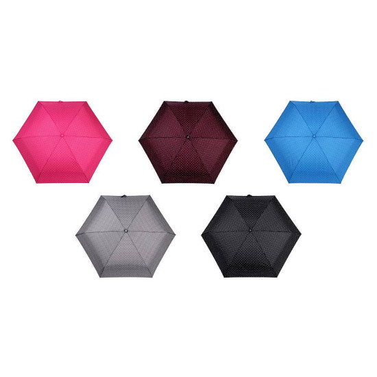 Ladies folding mini umbrella polka dots - Raspberry (5 Pieces) Ladies folding mini umbrella polka dots - Raspberry (5 Pieces)