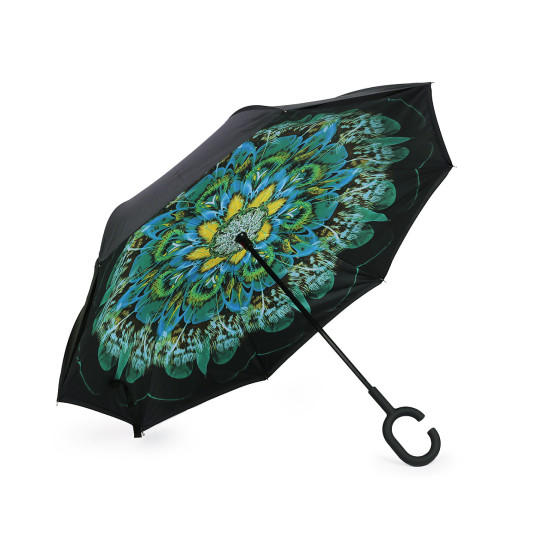 Coolbrella - parapluie pliant inversé - Bleu (3 Pièces) Coolbrella - parapluie pliant inversé - Bleu (3 Pièces)