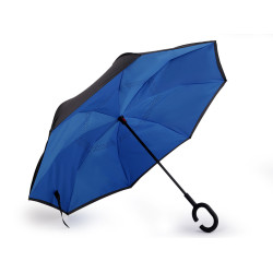 Coolbrella - parapluie pliant inversé - Bleu (1 Pièce)