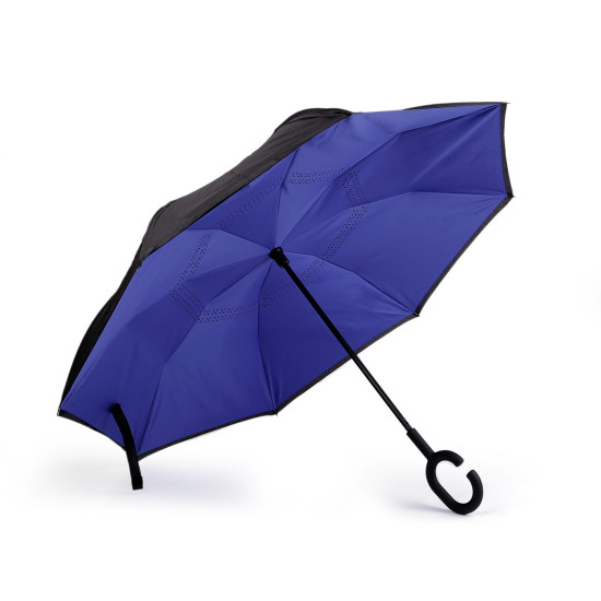 Coolbrella - parapluie pliant inversé - Bleu (3 Pièces) Coolbrella - parapluie pliant inversé - Bleu (3 Pièces)