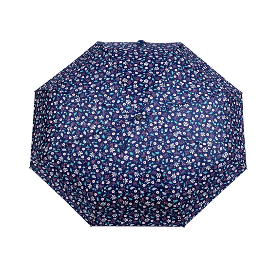 Mini parapluie pliant pour femme, fleurs - Noir (1 Pièce) Mini parapluie pliant pour femme, fleurs - Noir (1 Pièce)