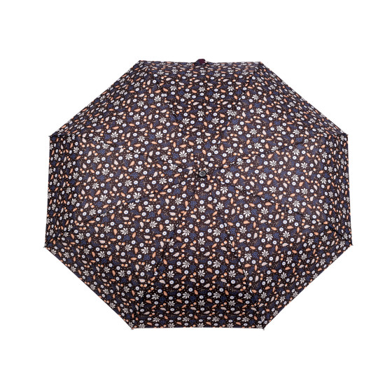 Mini parapluie pliant pour femme, fleurs - Noir (1 Pièce) Mini parapluie pliant pour femme, fleurs - Noir (1 Pièce)