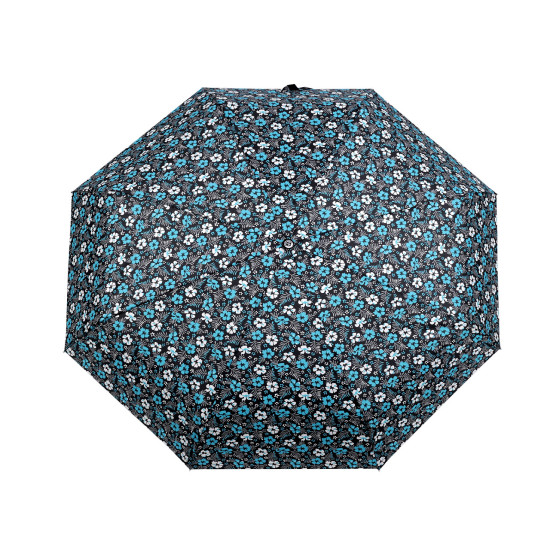 Mini parapluie pliant pour femme, fleurs - Noir (1 Pièce) Mini parapluie pliant pour femme, fleurs - Noir (1 Pièce)