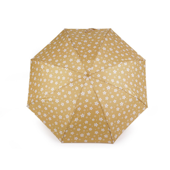 Mini parapluie pliant pour femme, fleurs - Noir (1 Pièce) Mini parapluie pliant pour femme, fleurs - Noir (1 Pièce)