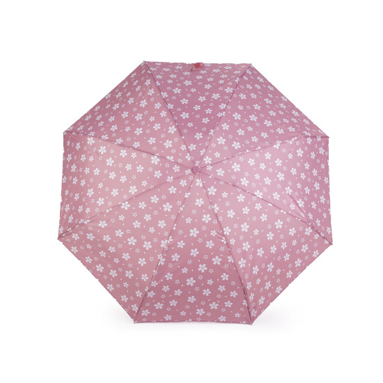 Mini parapluie pliant pour femme, fleurs - Noir (1 Pièce) Mini parapluie pliant pour femme, fleurs - Noir (1 Pièce)