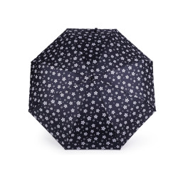 Mini parapluie pliant pour femme, fleurs - Bleu fonçé (1 Pièce)