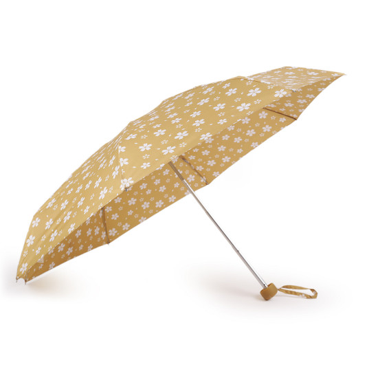 Mini parapluie pliant pour femme, fleurs - Noir (1 Pièce) Mini parapluie pliant pour femme, fleurs - Noir (1 Pièce)