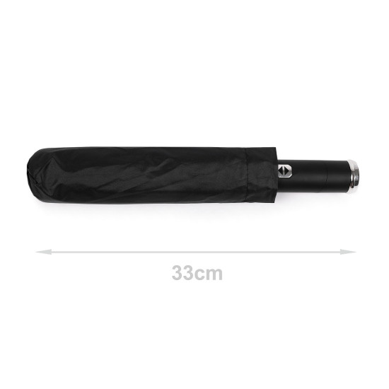 Folding umbrella with led light in the handle - Black (1 Piece)