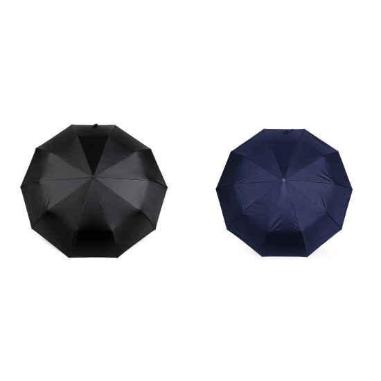 Folding umbrella with led light in the handle - Black (1 Piece)