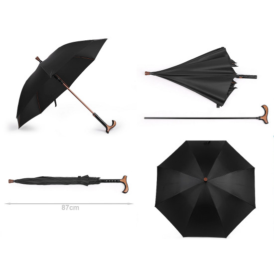 Canne-parapluie - Bleu fonçé (1 Pièce) Canne-parapluie - Bleu fonçé (1 Pièce)
