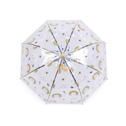 Parasol dziecięcy automatyczny przezroczysty - Żółty (1 Sztuka)