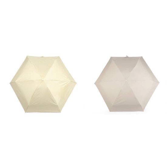 Folding mini umbrella with case - Lightbeige (1 Piece) Folding mini umbrella with case - Lightbeige (1 Piece)