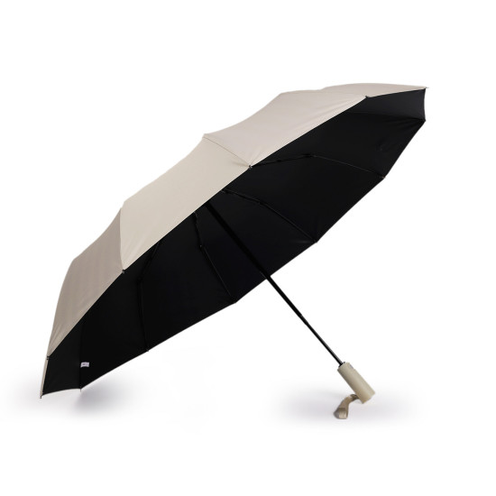 Ladies folding auto-open umbrella - Lightbeige (1 Piece) Ladies folding auto-open umbrella - Lightbeige (1 Piece)