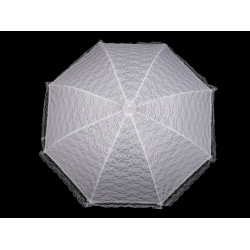 Bridal / wedding lace auto-open umbrella - White (1 Piece)