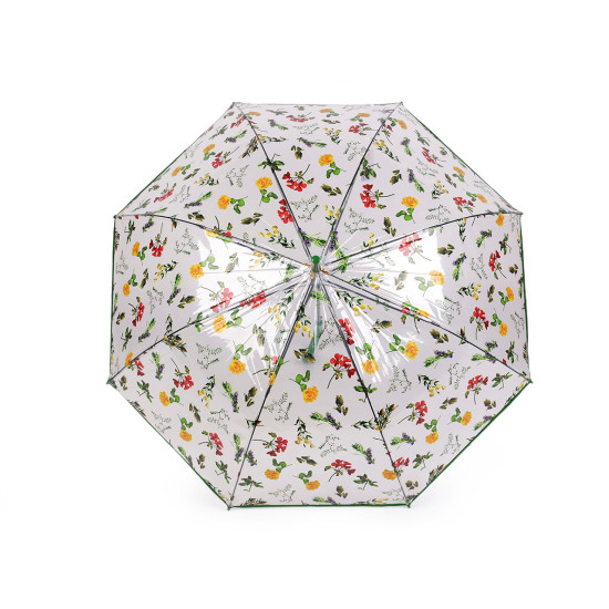 Parasol damski / dziewczęcy przezroczysty automatyczny polne kwiaty - Brązowy (1 Sztuka) Parasol damski / dziewczęcy przezroczysty automatyczny polne kwiaty - Brązowy (1 Sztuka)