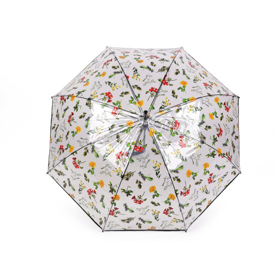 Parasol damski / dziewczęcy przezroczysty automatyczny polne kwiaty - Brązowy (1 Sztuka) Parasol damski / dziewczęcy przezroczysty automatyczny polne kwiaty - Brązowy (1 Sztuka)