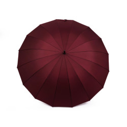 Grand parapluie familial avec manche en bois - Rose-mauve (1 Pièce)