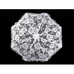 Mini wedding lace umbrella for bridesmaids - White (1 Piece)