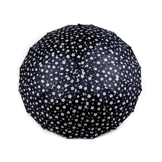 Parasol damski automatyczny kwiaty - Granatowy (1 Sztuka) Parasol damski automatyczny kwiaty - Granatowy (1 Sztuka)