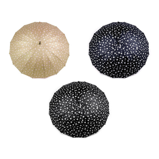 Parasol damski automatyczny kwiaty - Granatowy (1 Sztuka) Parasol damski automatyczny kwiaty - Granatowy (1 Sztuka)