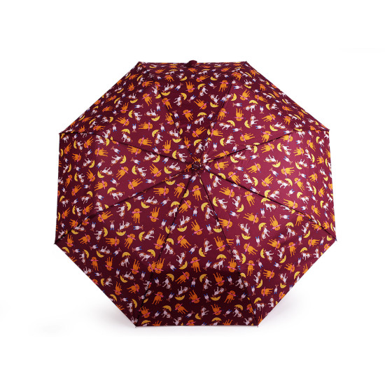 Parasol damski składany automatyczny pieski - Granatowy (4 Sztuki) Parasol damski składany automatyczny pieski - Granatowy (4 Sztuki)