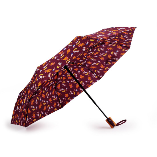 Parasol damski składany automatyczny pieski - Granatowy (4 Sztuki) Parasol damski składany automatyczny pieski - Granatowy (4 Sztuki)
