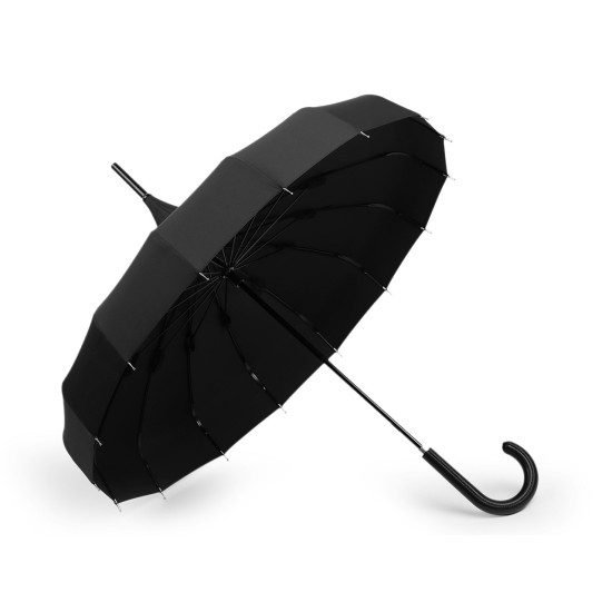 Parasol damski pagoda z skórzaną rękojeścią - Czarny (3 Sztuki) Parasol damski pagoda z skórzaną rękojeścią - Czarny (3 Sztuki)