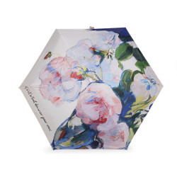 Mini umbrelă pliabilă pentru femei - Alb (1 Bucată)