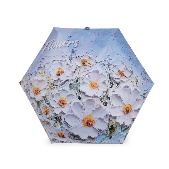 Mini umbrelă pliabilă pentru femei - Alb (4 Bucăți) Mini umbrelă pliabilă pentru femei - Alb (4 Bucăți)