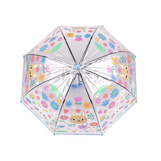 Parasol dziecięcy przezroczysty automatyczny - Jasnyniebieski (4 Sztuki) Parasol dziecięcy przezroczysty automatyczny - Jasnyniebieski (4 Sztuki)