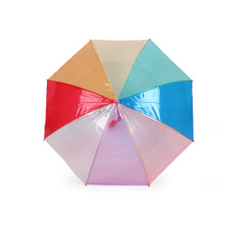 Parasol dziecięcy przezroczysty tęcza - Morelowy (1 Sztuka)
