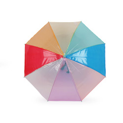 Parasol dziecięcy przezroczysty tęcza - Miętowy (1 Sztuka)