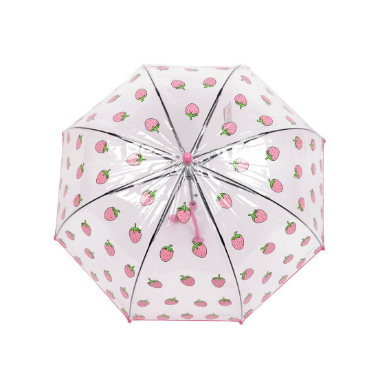 Parasol dziecięcy przezroczysty automatyczny truskawka - Zielony (3 Sztuki) Parasol dziecięcy przezroczysty automatyczny truskawka - Zielony (3 Sztuki)
