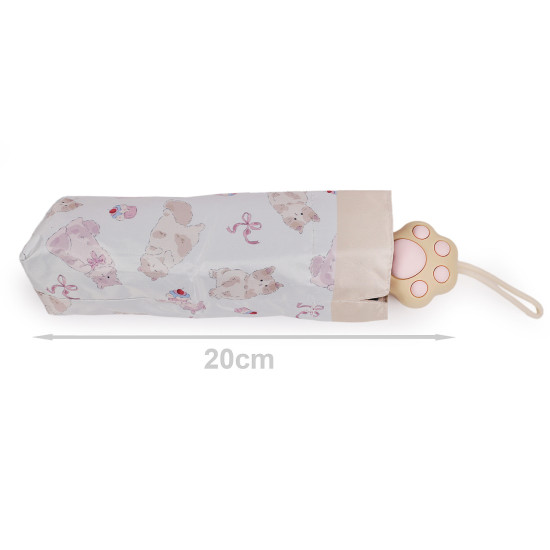 Parasol dziecięcy mini składany, kotek z rękojeścią łapka - Jasnybeżowy (3 Sztuki) Parasol dziecięcy mini składany, kotek z rękojeścią łapka - Jasnybeżowy (3 Sztuki)