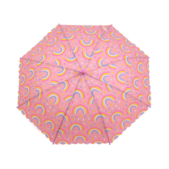 Parasol dziecięcy automatyczny tęcza, dinozaur, rakieta, kotek - Błękitny (1 Sztuka) Parasol dziecięcy automatyczny tęcza, dinozaur, rakieta, kotek - Błękitny (1 Sztuka)