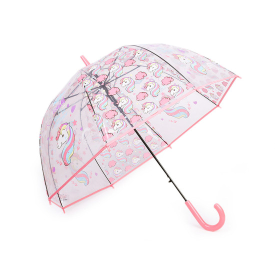 Parasol dziecięcy automatyczny przezroczysty jednorożec - Miętowy (4 Sztuki) Parasol dziecięcy automatyczny przezroczysty jednorożec - Miętowy (4 Sztuki)