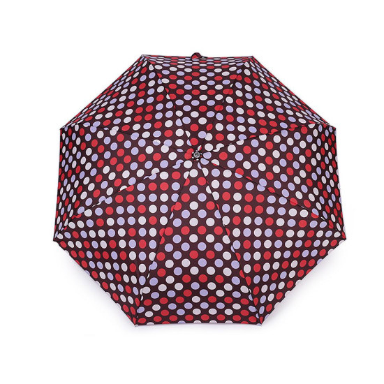 Mini parapluie pliant à pois pour femme - Noir (1 Pièce) Mini parapluie pliant à pois pour femme - Noir (1 Pièce)
