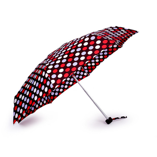 Mini parapluie pliant à pois pour femme - Noir (1 Pièce) Mini parapluie pliant à pois pour femme - Noir (1 Pièce)